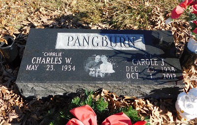 Carole Gilliam Pangburn gravestone, Class of 1956