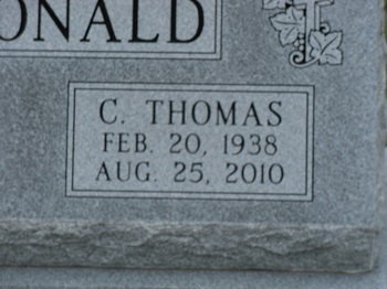 Charles Thomas (Tom) McDonald, Class of 1956