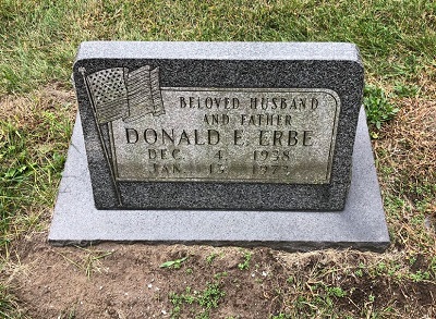 Donald (Don) Erbe gravestone, Class of 1956