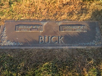 Jacquelin Machin Buck gravestone, Class of 1953