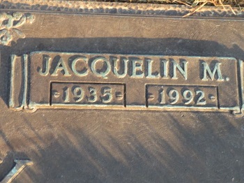 Jacquelin Machin Buck gravestone, Class of 1953