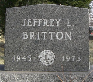 Jeffrey (Jeff) Britton gravestone, Class of 1963