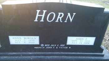 John Horn gravestone, Class of 1956