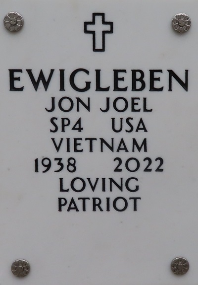 Jon Joel Ewigleben gravestone, Class of 1956