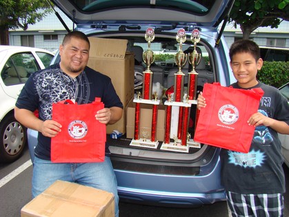 FHSAA Scholarship Trophies & Recycled Bags Earth Day Everyday Mission