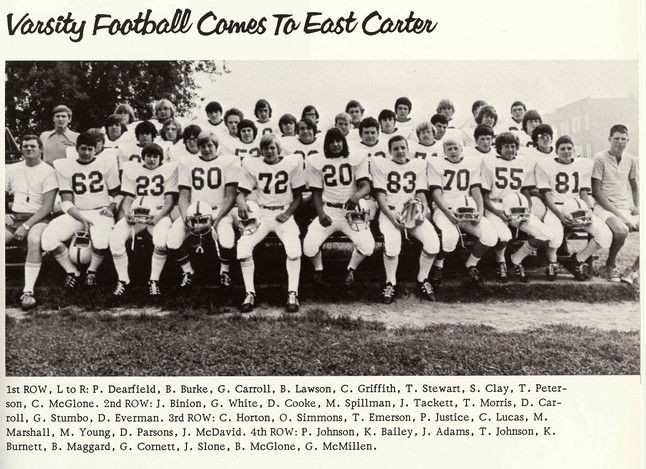 East Carter County High School Football Team 1974