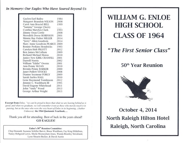 50th Class Reunion Program