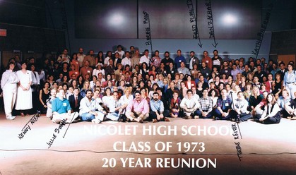 nicolet glendale school wi reunion 1973 class celebrated 20th ago years year over