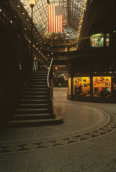 Cleveland Arcade at night