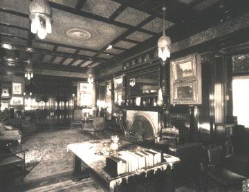 Interior of Charles F Brush mansion