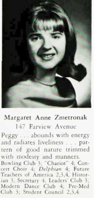 Margaret "Peg" Zmetronak, Paramus High School Class of 1967
