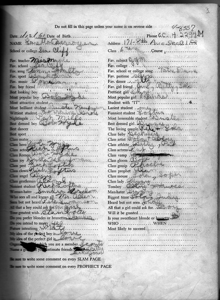 Lee Berroyer's 1951 Character Description