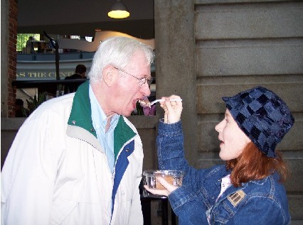 John with granddaughter Adele on his 70th birthday