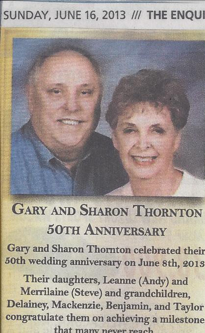 Gary and Sharon Celebrate 50 in 2013