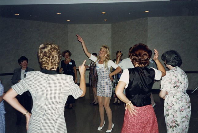 The Ladies Strutting their stuff led by Chuck Witti's wife