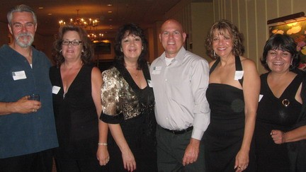 Pat and Bobette Baum McDonald, Rita Paredes and Larry Boberg, Lucille Indorato Ushakoff, and Henrietta Rubio Rivera