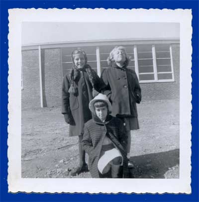 Norma, Diane and Scottie at the "new" Elementary School