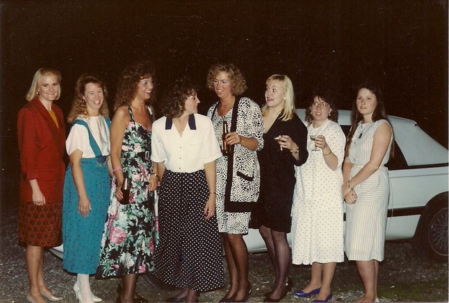 Jennifer Jones, Shannon Krohn, Lisa Frencken Sherertz, Diane Mitchell Moorhead, Terry Ellis Telford, Kristi Ackerson, Marsetta Sheretz Holly, Gail Greenhaw Stephens