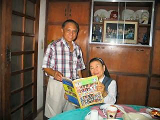 Sister Cres Lucero enjoys the Program while Polon looks on