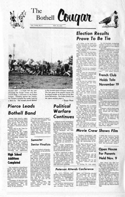 Bothell Cougar, November 18, 1960