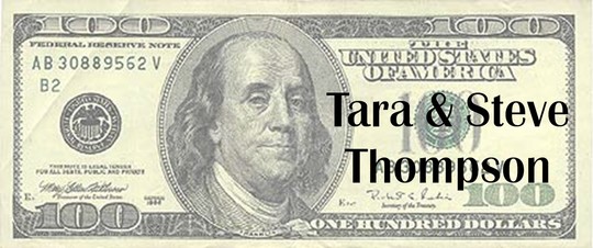 Sponsorship Donation: $100 Cash