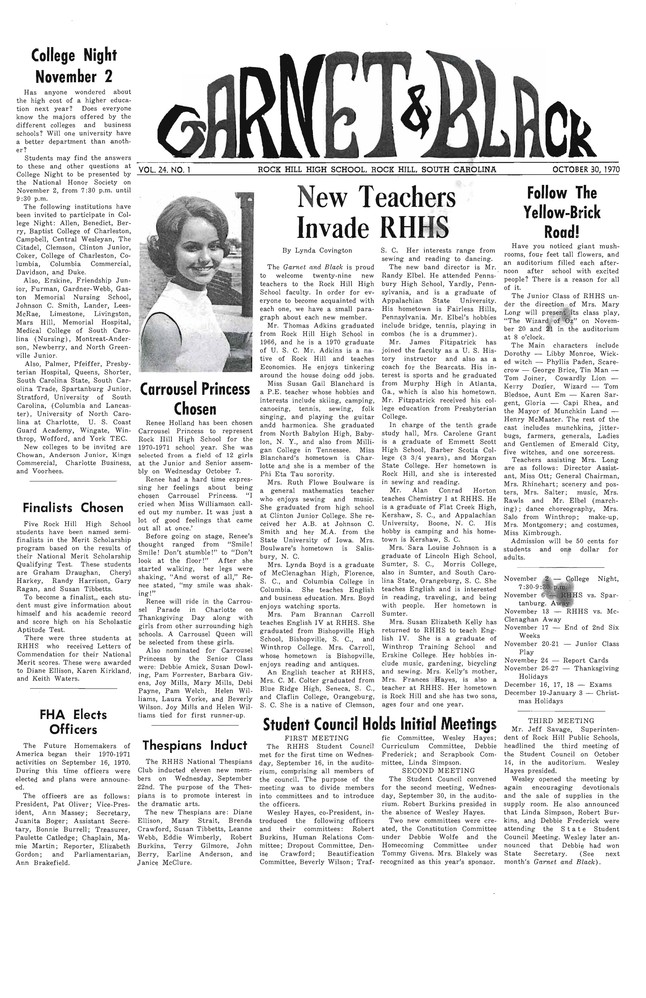 G&B Newspaper Oct 1970 