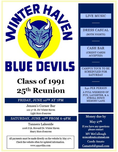 Winter Haven Senior High School Class Of 1991 Winter Haven FL