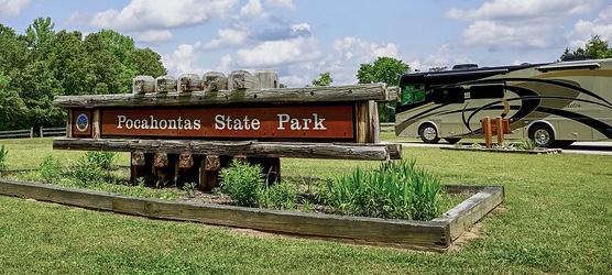Pocahontas State Park Sign