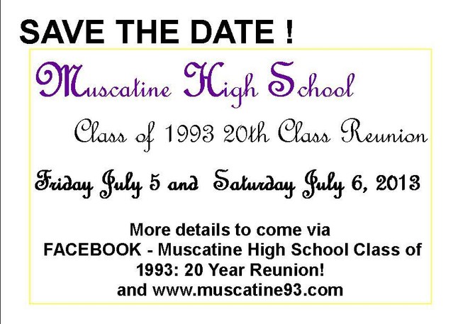 20-Year Class Reunion - Muscatine High School - Class of 1993